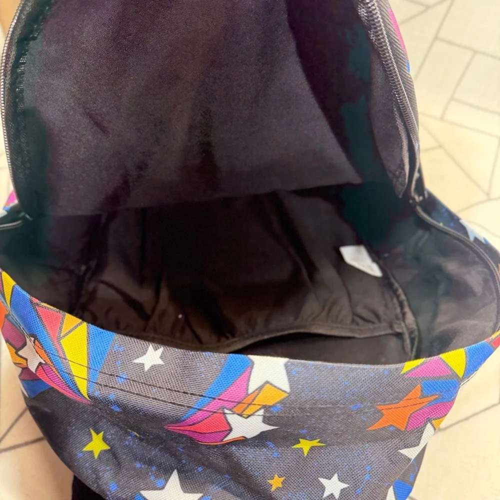 Two Left Feet Backpack Kids Small Black Star Power Galaxy Padded Tech Pod NWT